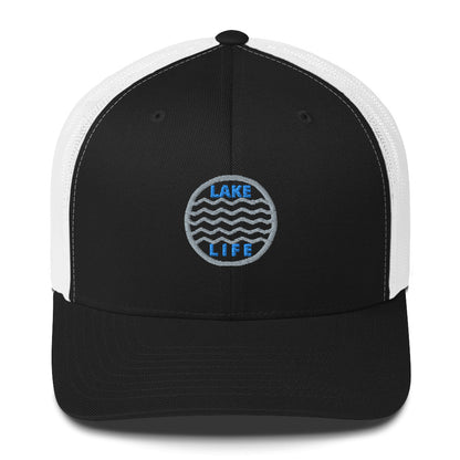 Lake Life Circle Logo Water Ripples Trucker Cap