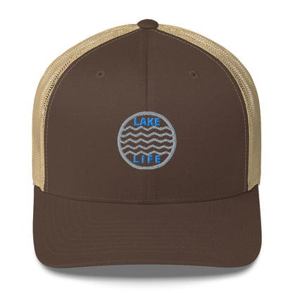 Lake Life Circle Logo Water Ripples Trucker Cap