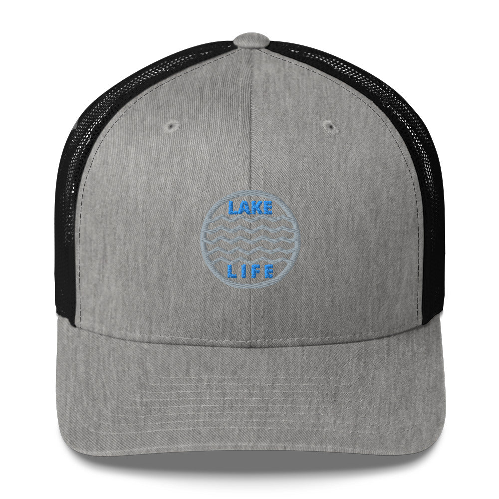 Lake Life Circle Logo Water Ripples Trucker Cap