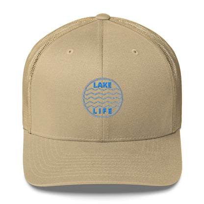 Lake Life Circle Logo Water Ripples Trucker Cap