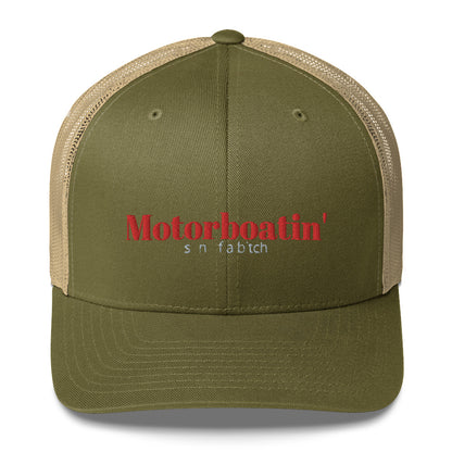 Motorboatin' Son of a Bitch Trucker Cap