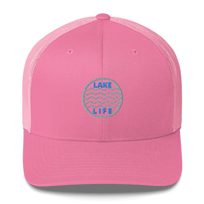 Lake Life Circle Logo Water Ripples Trucker Cap