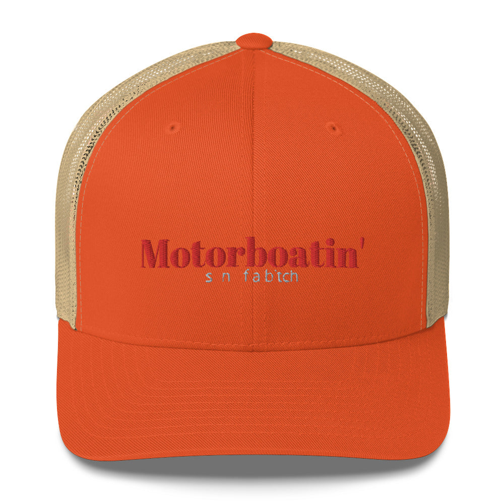 Motorboatin' Son of a Bitch Trucker Cap