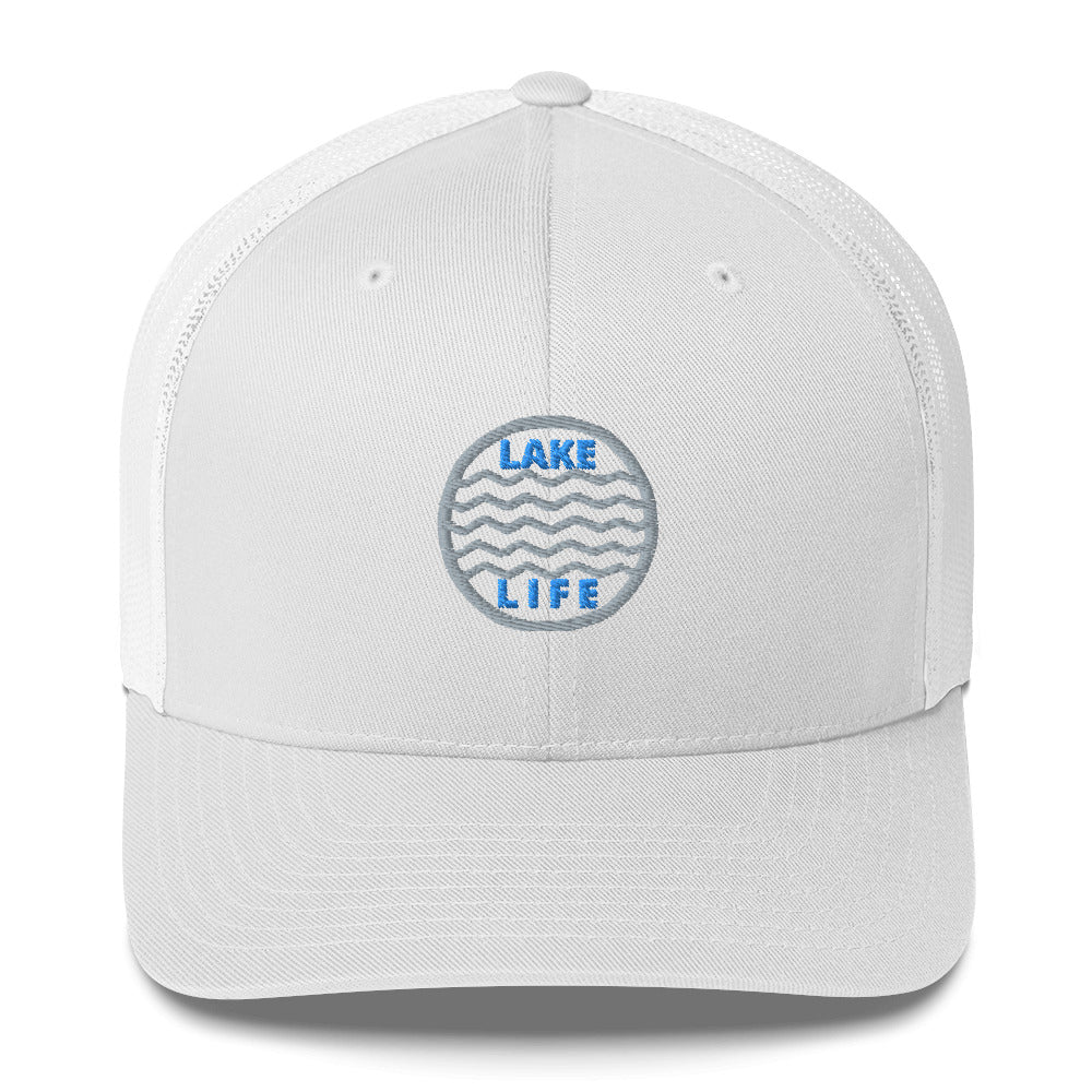 Lake Life Circle Logo Water Ripples Trucker Cap