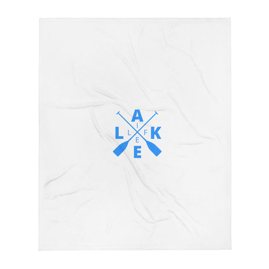 Lake Life X Oars Logo Throw Blanket