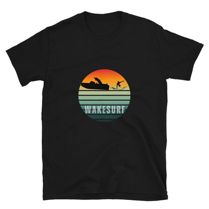 Wakesurf Sunset Silhouette  Short-Sleeve Unisex T-Shirt