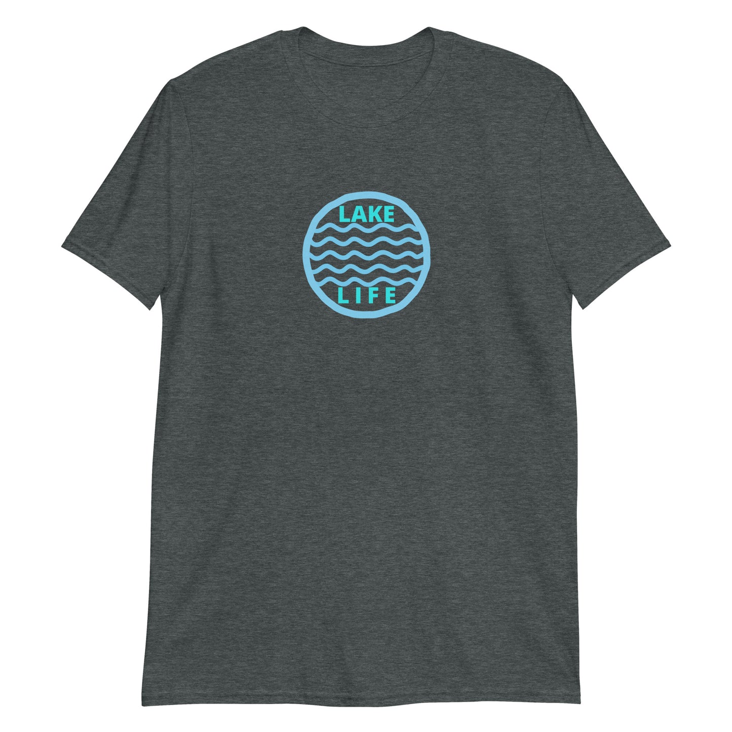 Lake Life Circle Logo With Wave Ripples Short-Sleeve Unisex T-Shirt