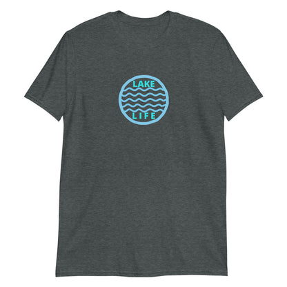 Lake Life Circle Logo With Wave Ripples Short-Sleeve Unisex T-Shirt