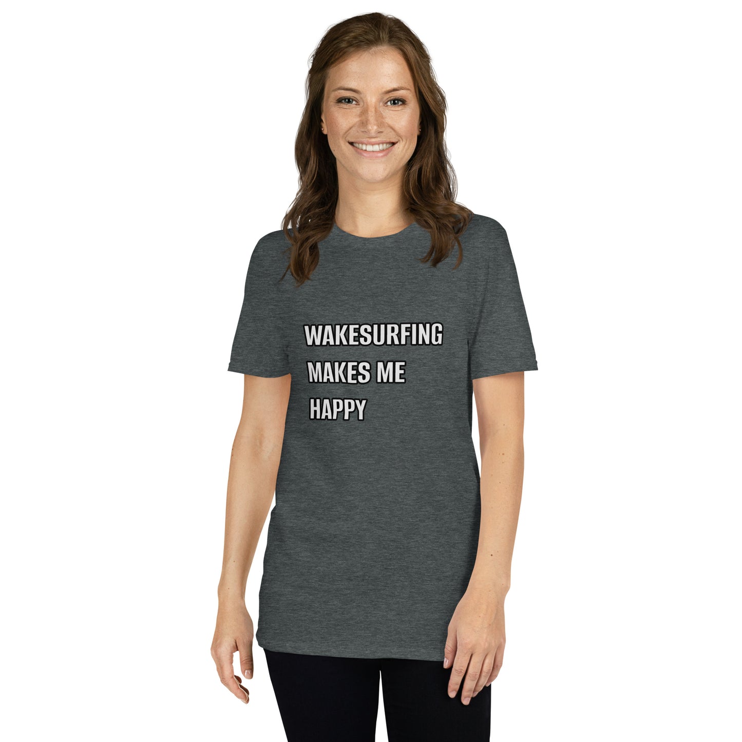 Wakesurfing Makes Me Happy Short-Sleeve Unisex T-Shirt