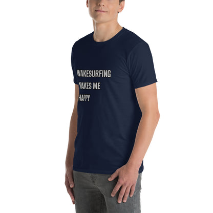 Wakesurfing Makes Me Happy Short-Sleeve Unisex T-Shirt