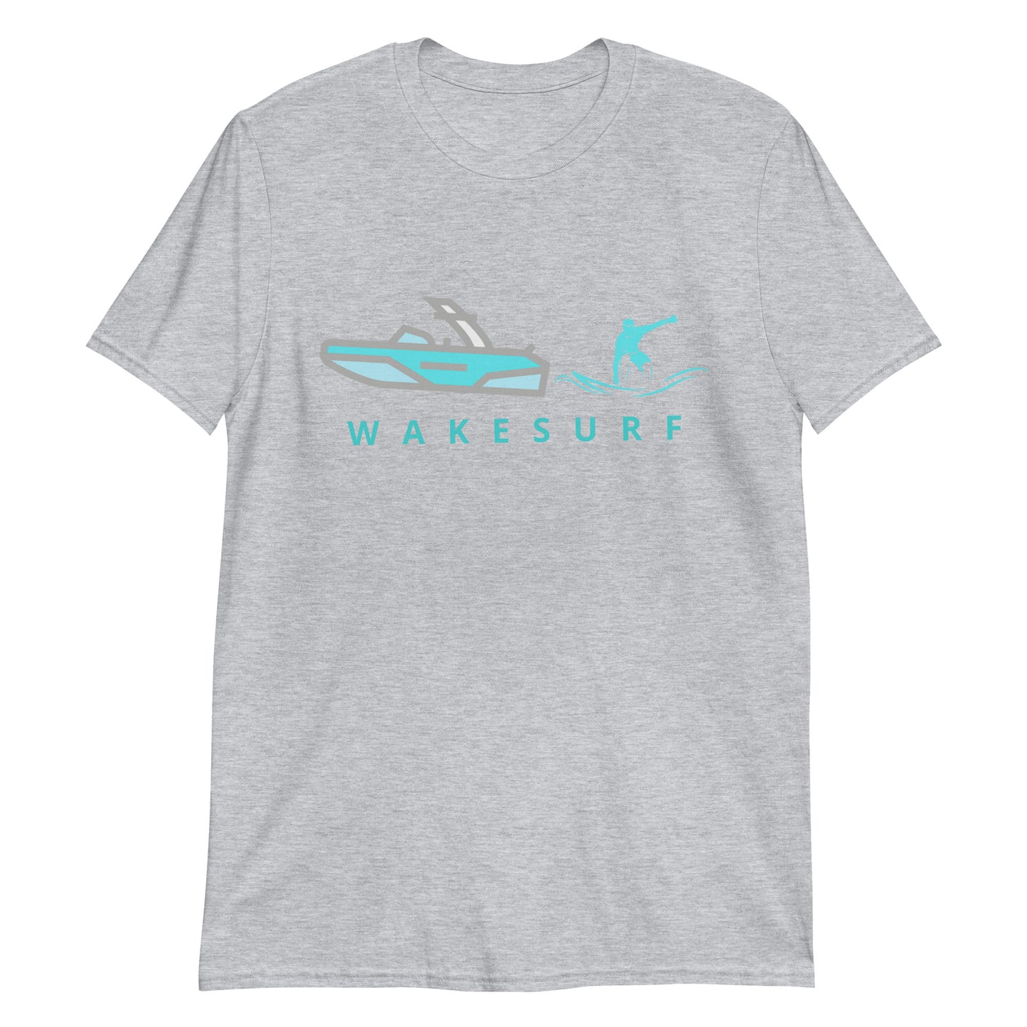 Wakesurf Boat & Surfer Wakesurfing Short-Sleeve Unisex T-Shirt