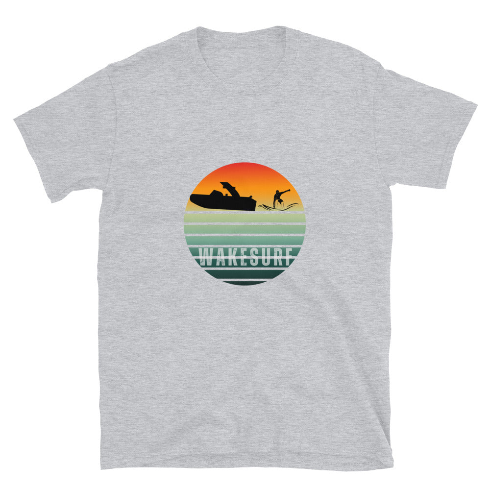 Wakesurf Sunset Silhouette  Short-Sleeve Unisex T-Shirt