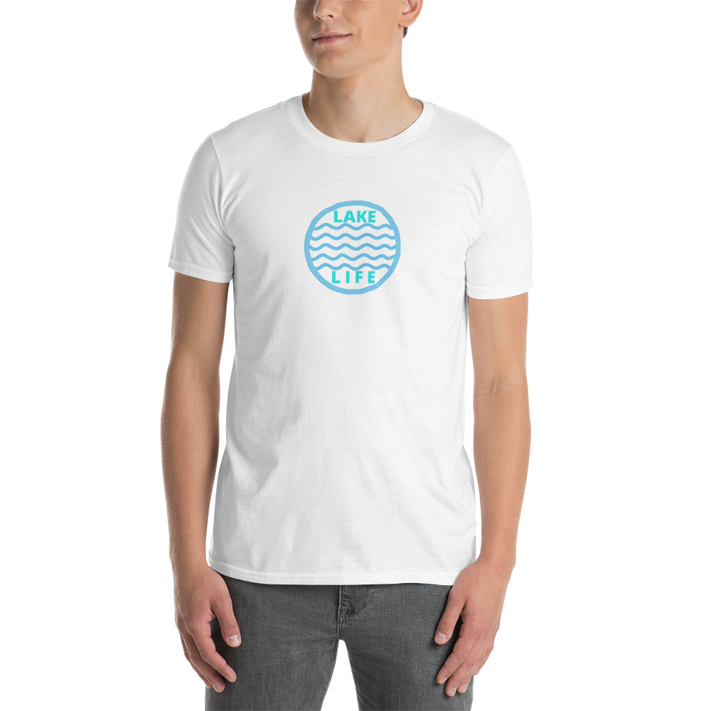 Lake Life Circle Logo With Wave Ripples Short-Sleeve Unisex T-Shirt