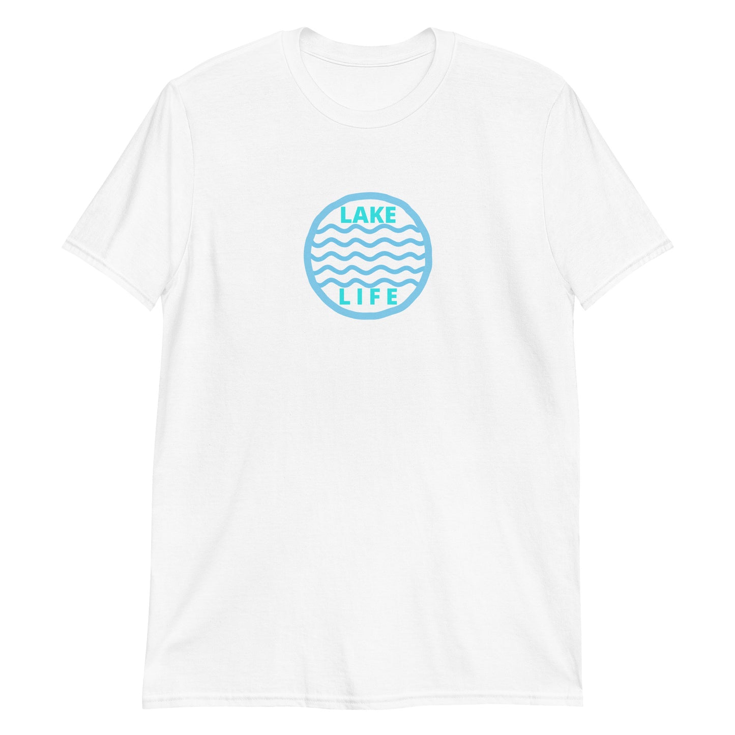 Lake Life Circle Logo With Wave Ripples Short-Sleeve Unisex T-Shirt