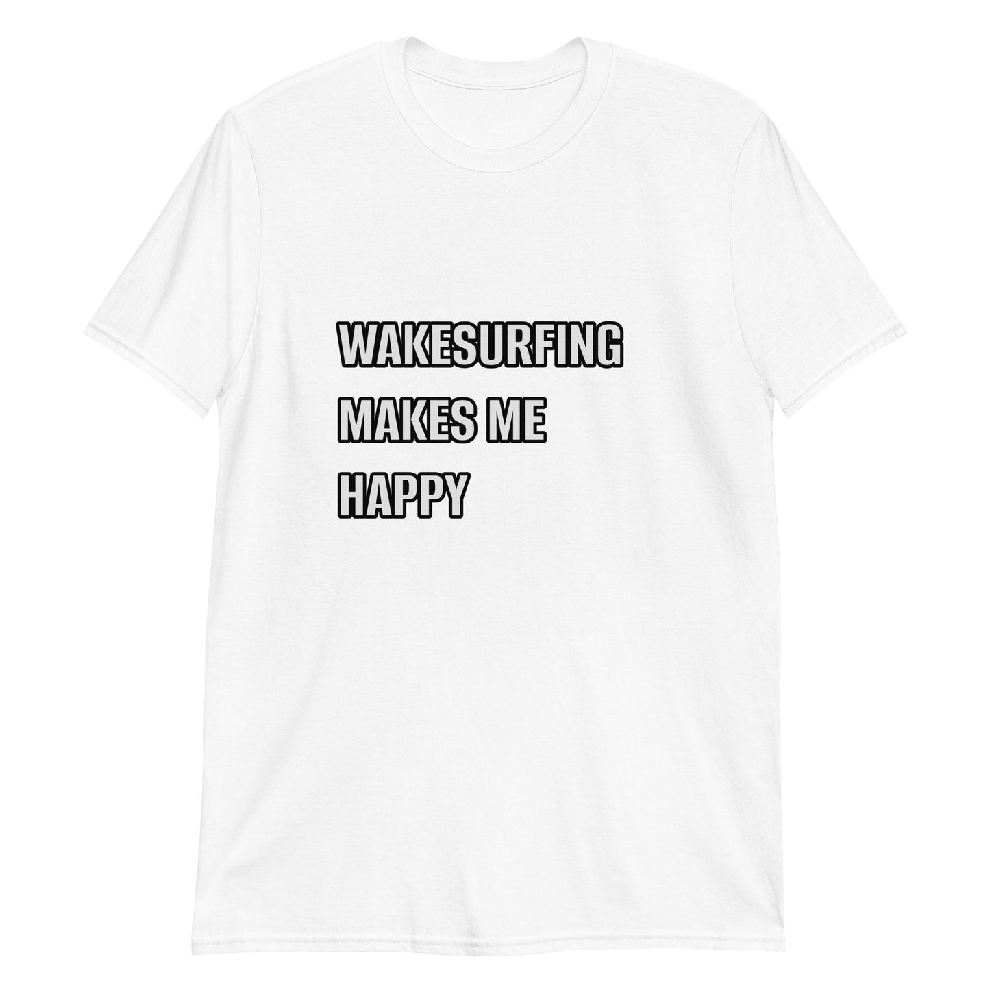 Wakesurfing Makes Me Happy Short-Sleeve Unisex T-Shirt