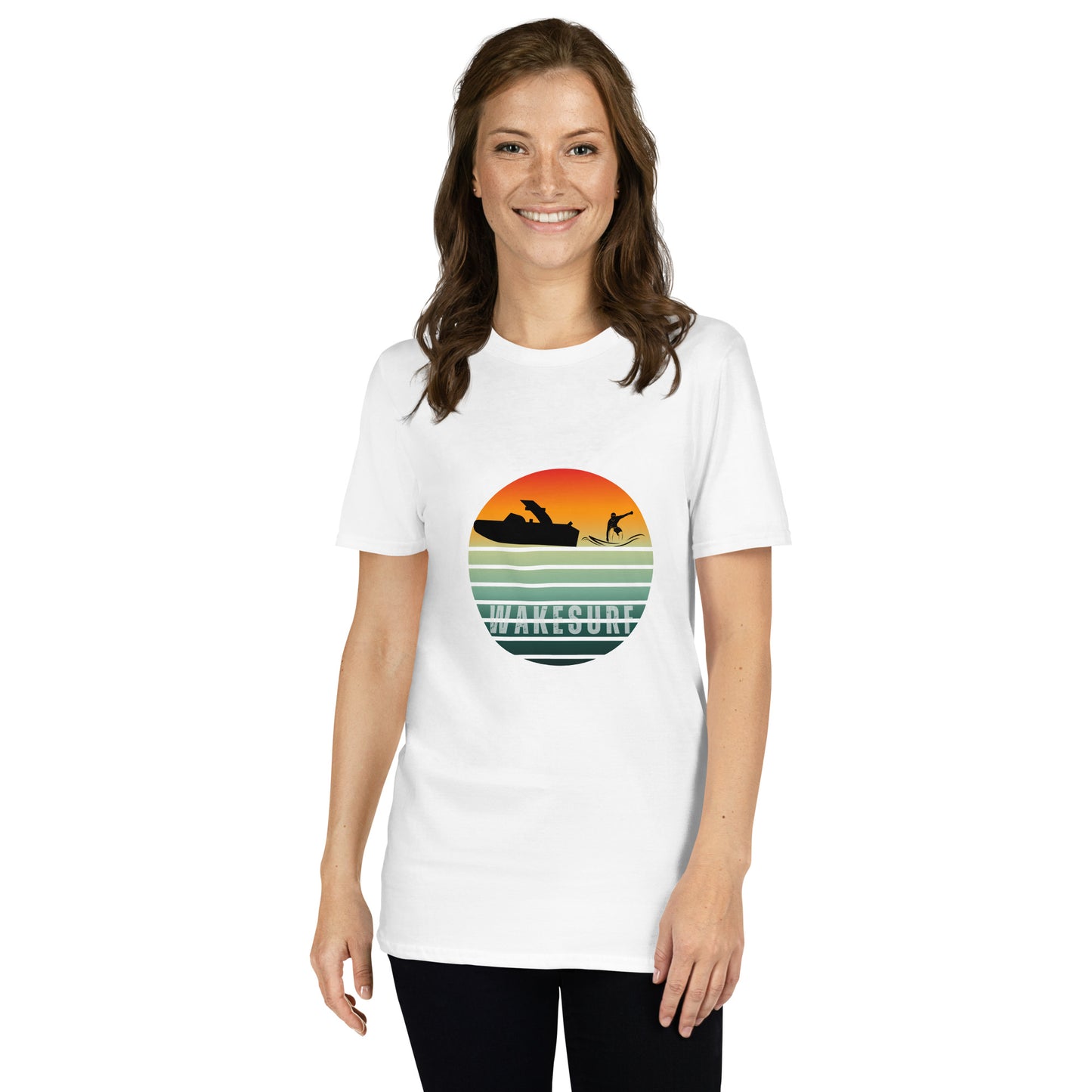 Wakesurf Sunset Silhouette  Short-Sleeve Unisex T-Shirt