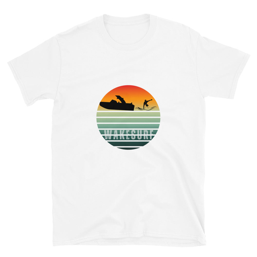 Wakesurf Sunset Silhouette  Short-Sleeve Unisex T-Shirt