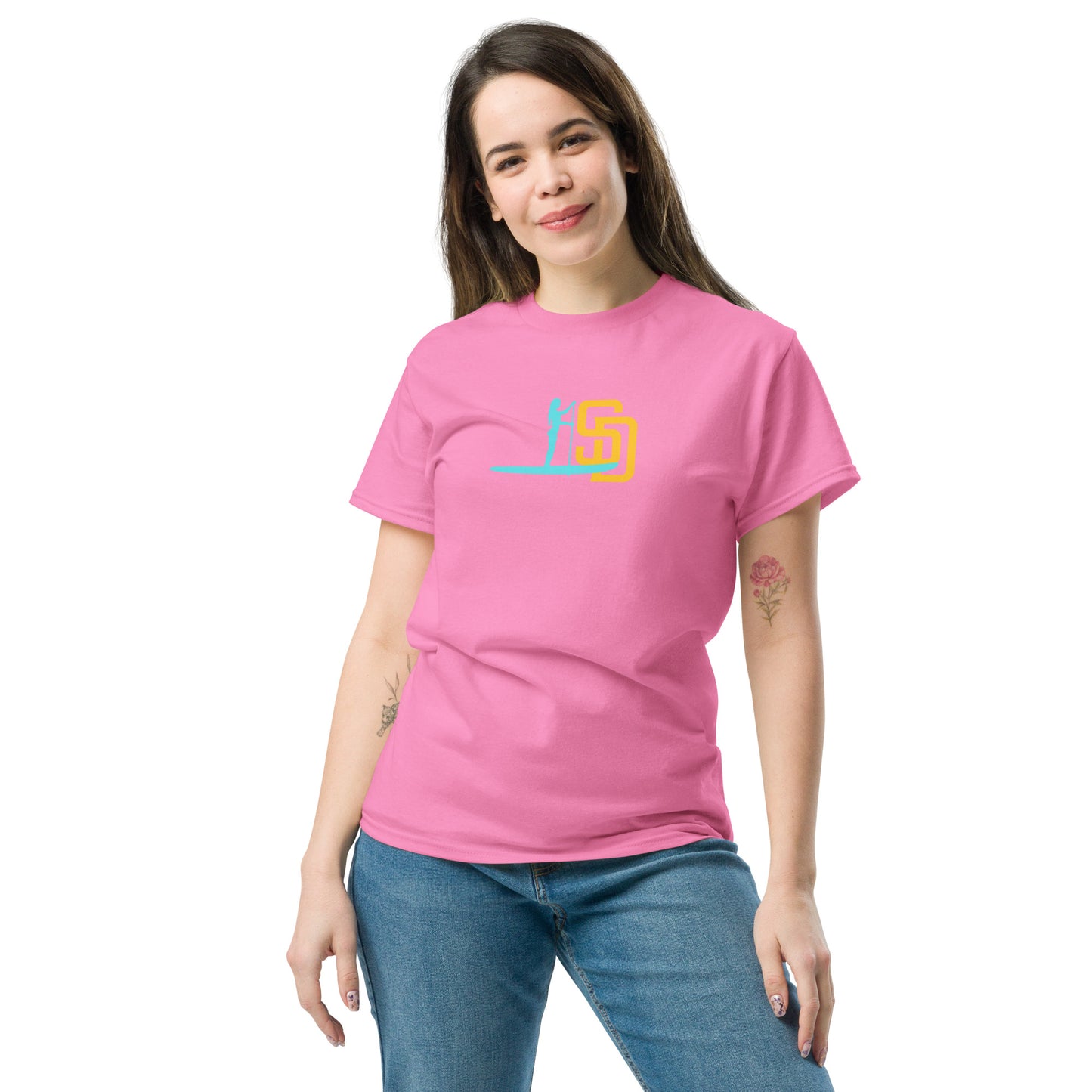 Paddleboarding San Diego Lady Paddler Unisex classic tee