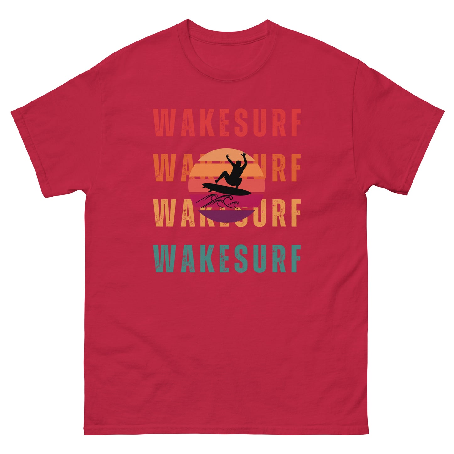 WAKESURF with jumping surfer Unisex classic tee