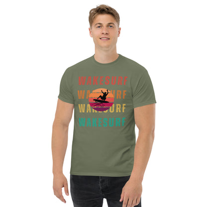 WAKESURF with jumping surfer Unisex classic tee