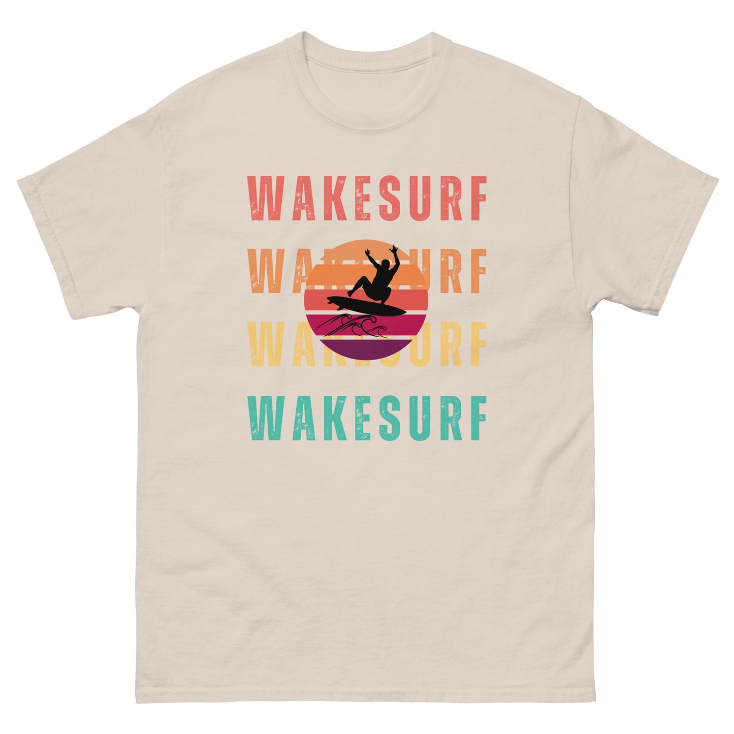 WAKESURF with jumping surfer Unisex classic tee