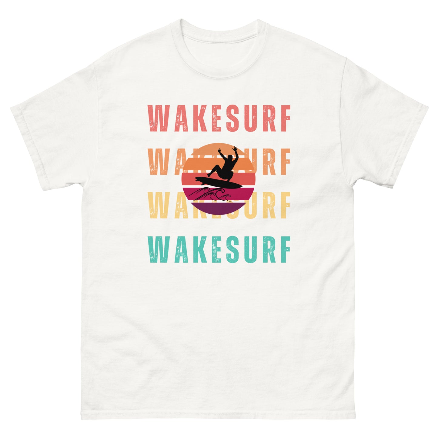 WAKESURF with jumping surfer Unisex classic tee