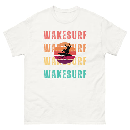 WAKESURF with jumping surfer Unisex classic tee