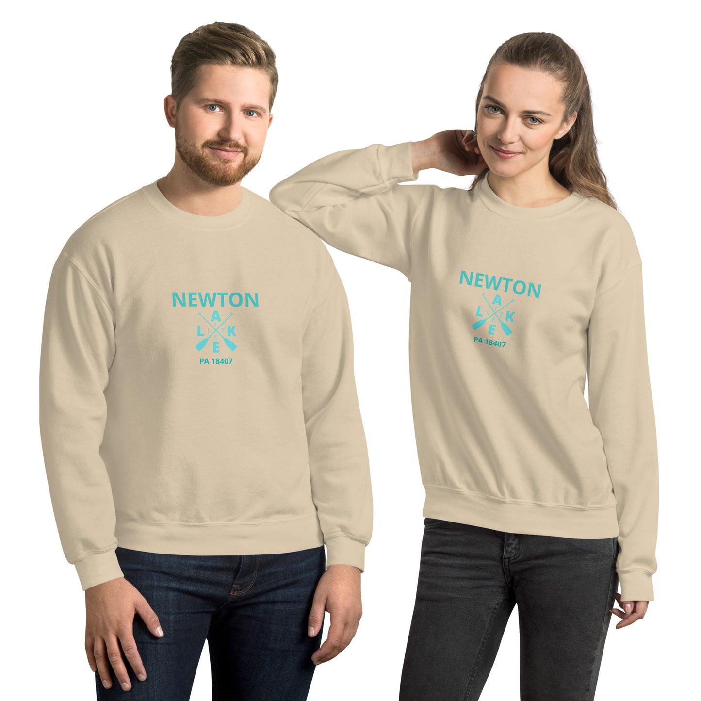 Newton Lake X Oars PA 18407 Unisex Sweatshirt