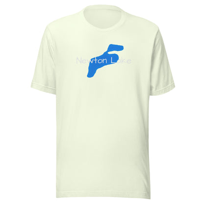 Newton Lake Water Outline Unisex t-shirt