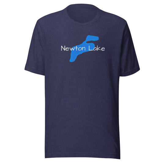 Newton Lake Water Outline Unisex t-shirt