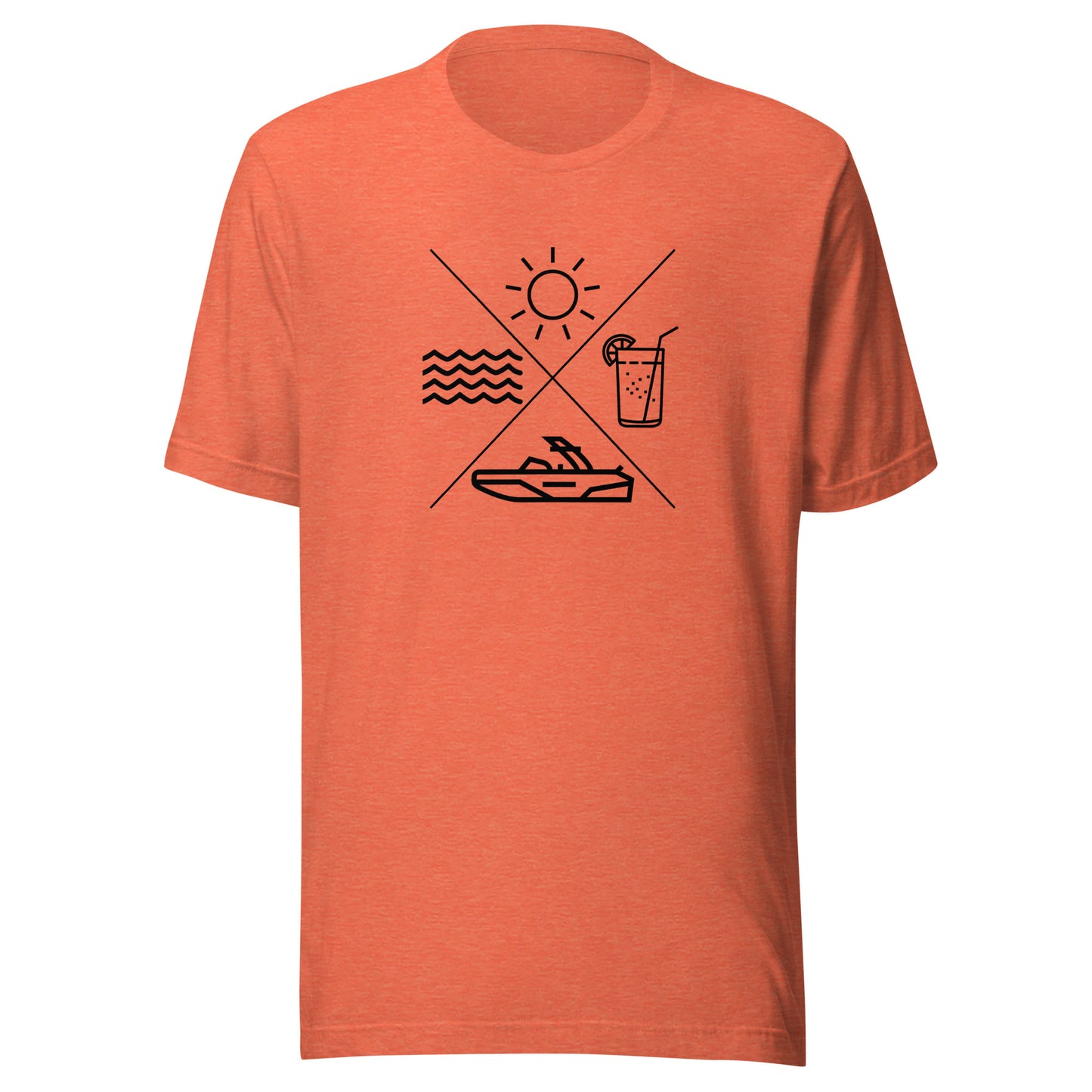 Lake Life X Sun Drink Boat Water Unisex t-shirt