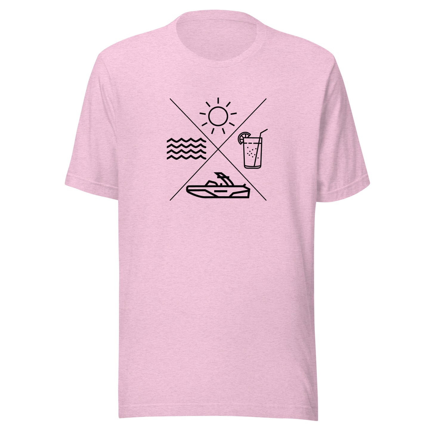 Lake Life X Sun Drink Boat Water Unisex t-shirt