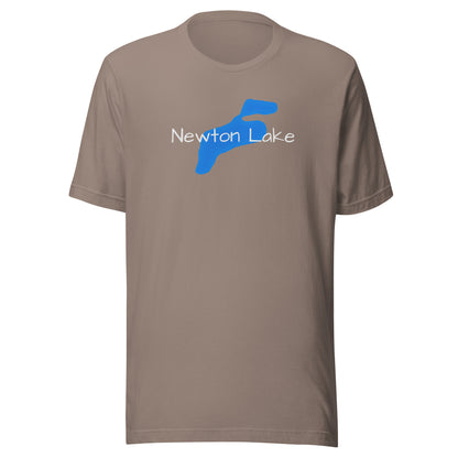 Newton Lake Water Outline Unisex t-shirt