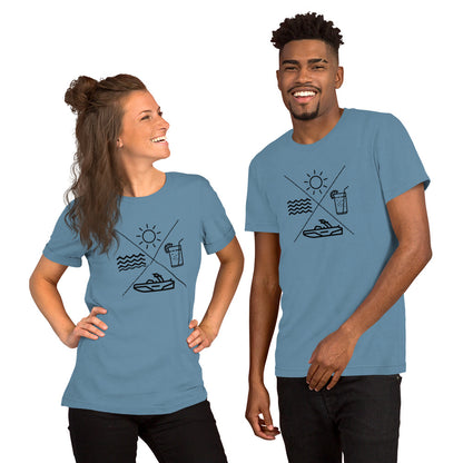 Lake Life X Sun Drink Boat Water Unisex t-shirt