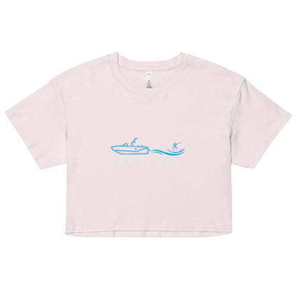 Wakesurf Boat & Surfer Women’s crop top