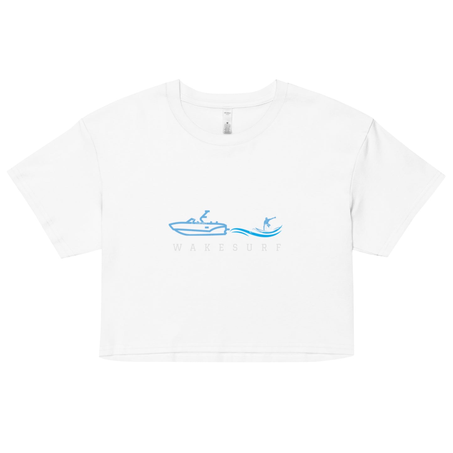 Wakesurf Boat & Surfer Women’s crop top