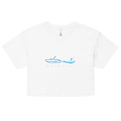 Wakesurf Boat & Surfer Women’s crop top