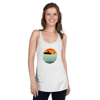 Wakesurf Sunset Silhouette Women's Racerback Tank