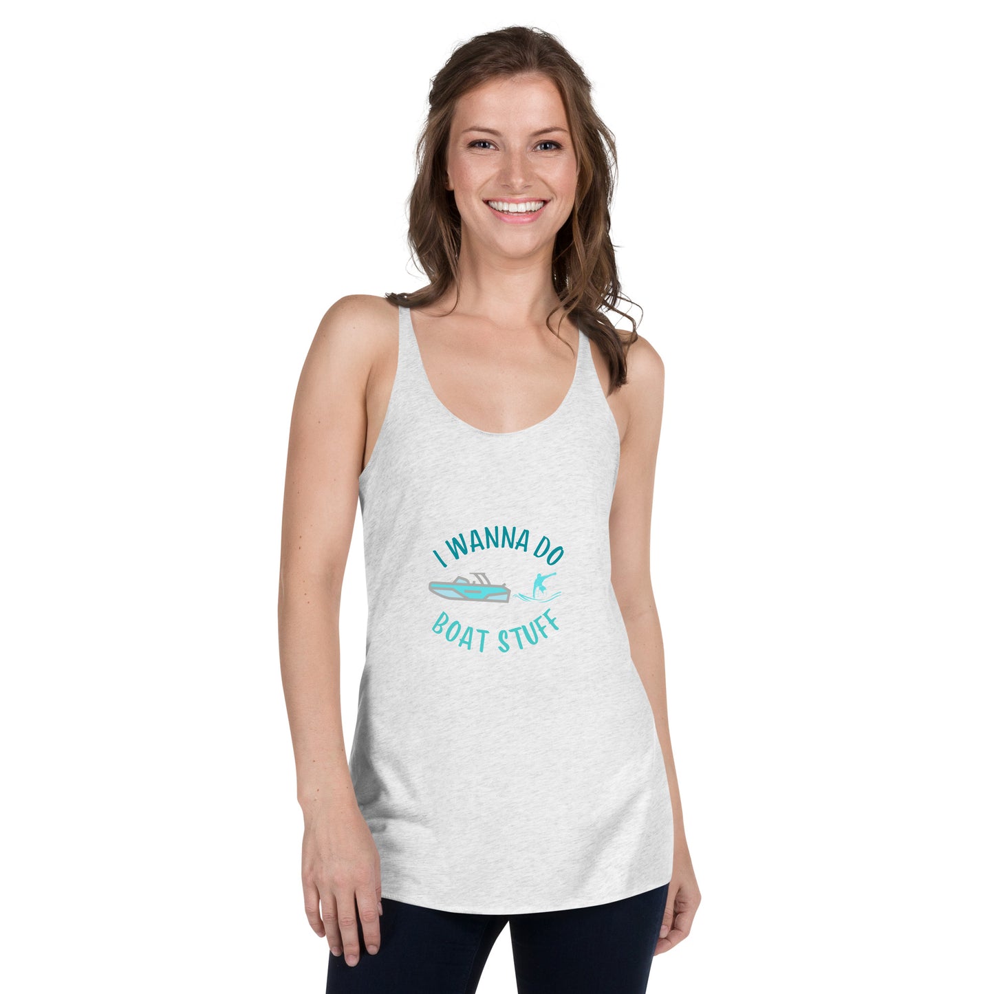 I Wanna Do Boat Stuff Women's Racerback Tank