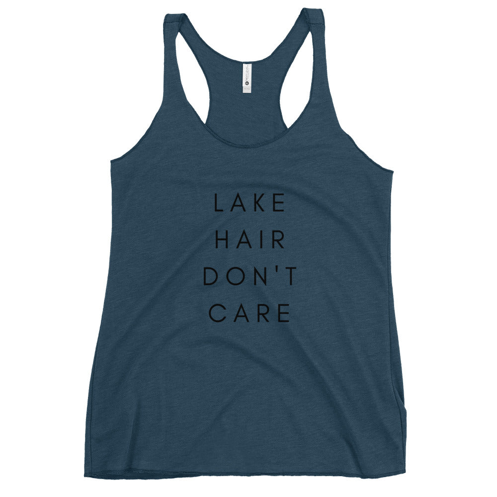 Lake Hair Don't Care Lake Life Women's Racerback Tank