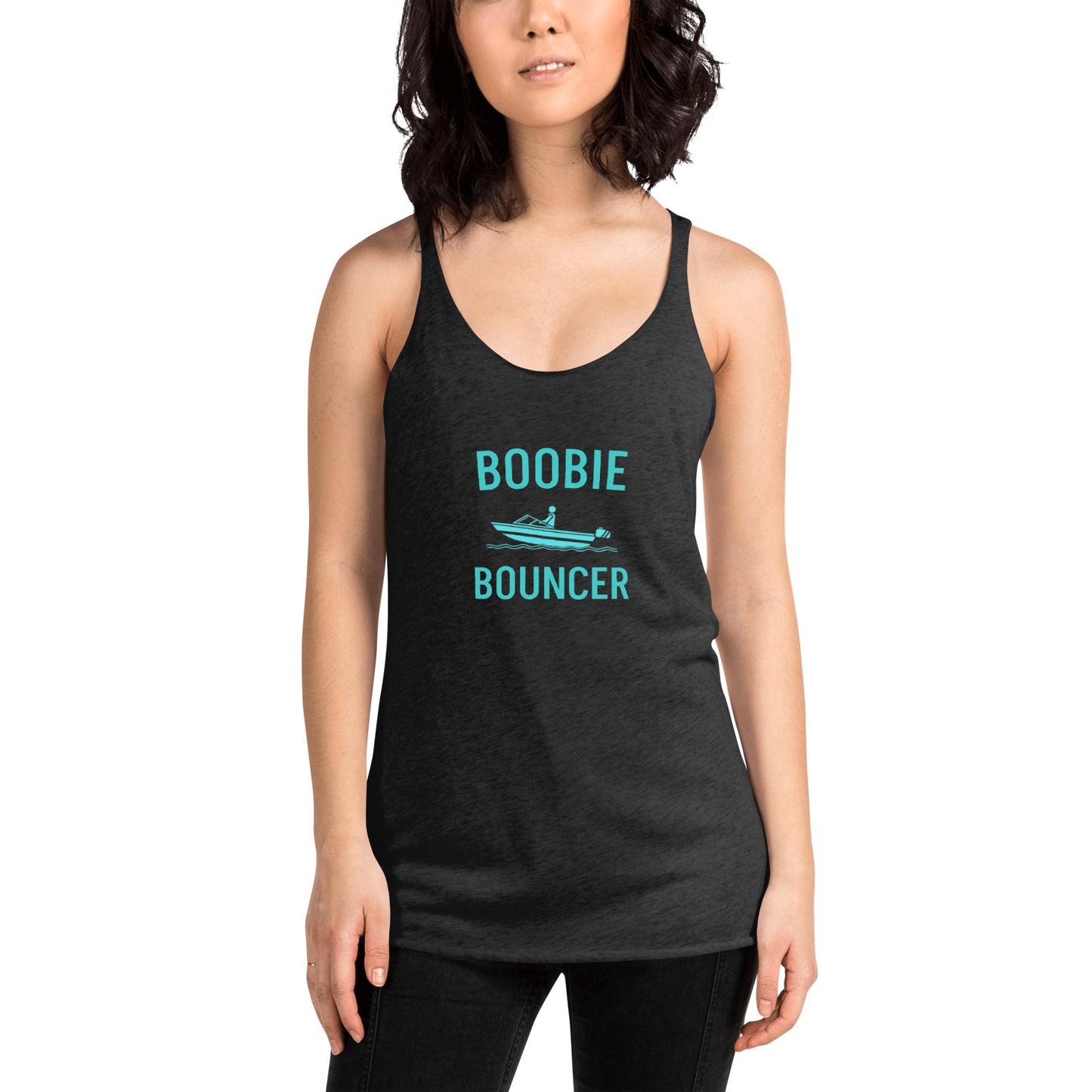 Boobie Bouncer Boat Women's Racerback Tank