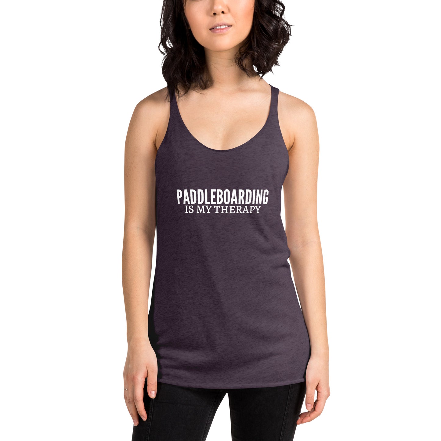 Paddleboarding Is My Therapy Women's Racerback Tank