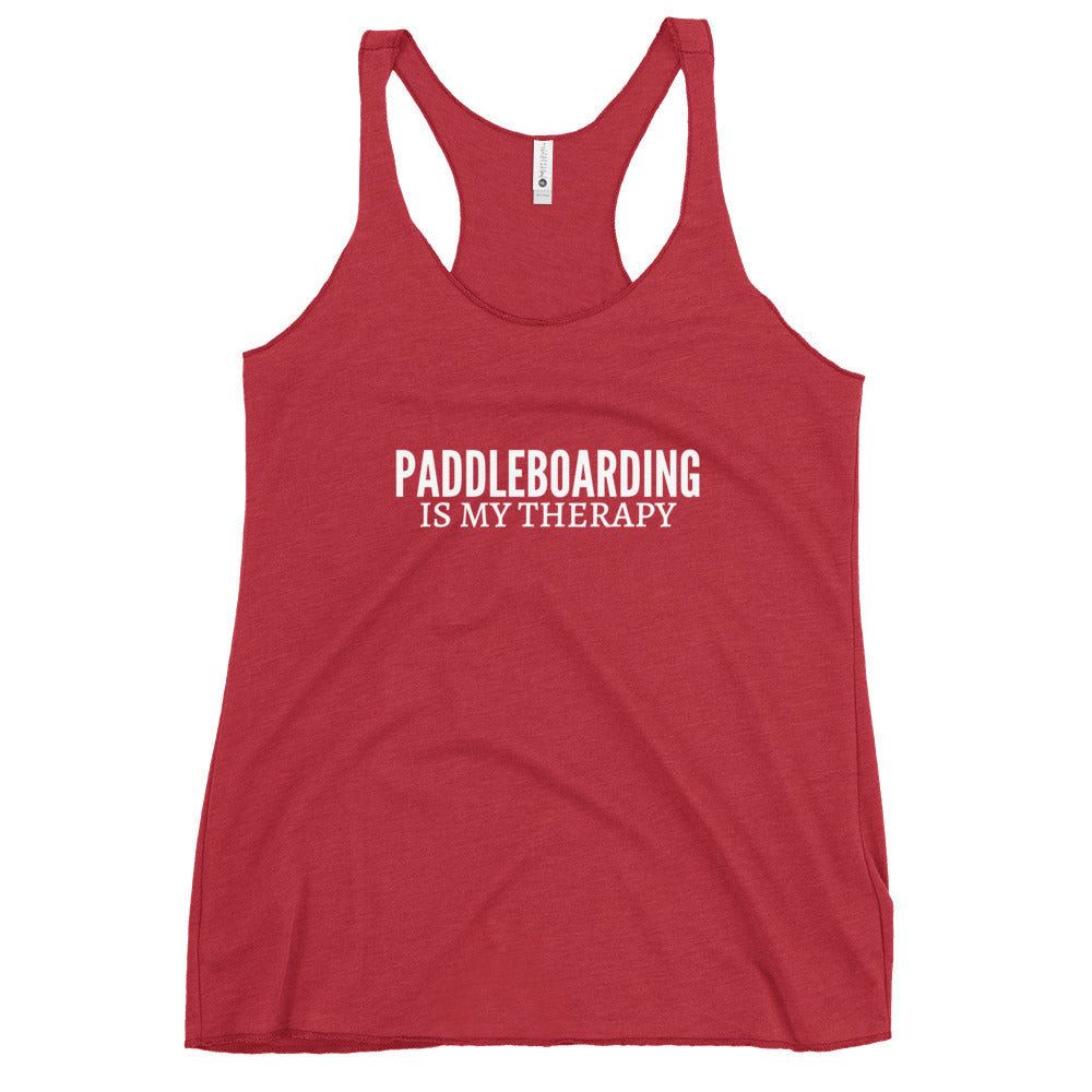 Paddleboarding Is My Therapy Women's Racerback Tank