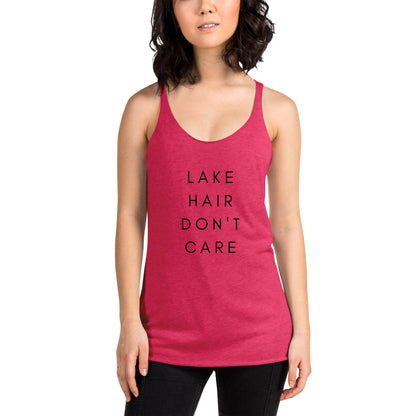 Lake Hair Don't Care Lake Life Women's Racerback Tank