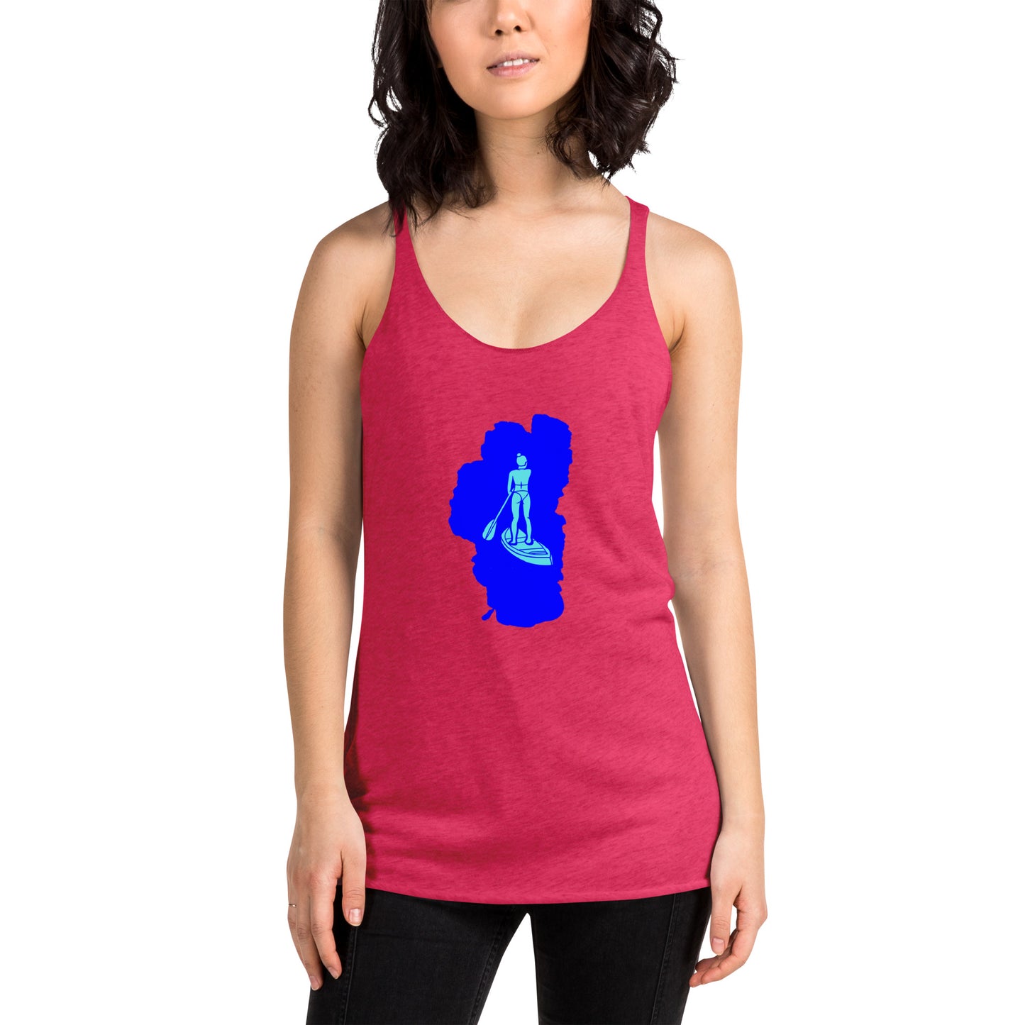 Paddleboarding Lake Tahoe Women's Racerback Tank