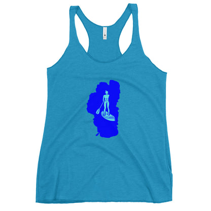 Paddleboarding Lake Tahoe Women's Racerback Tank